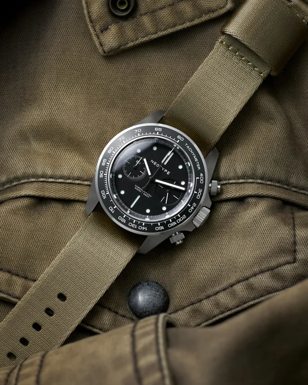 Vintage Military Single Pass Nylon Watch Strap – Khaki