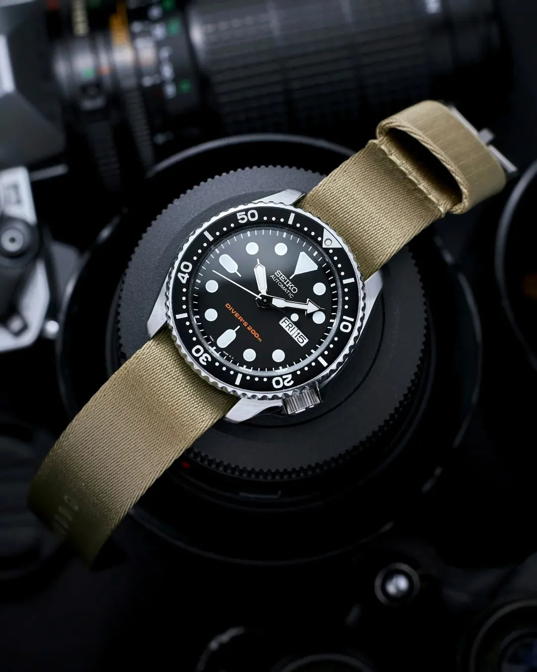 Vintage Military Single Pass Nylon Watch Strap – Khaki