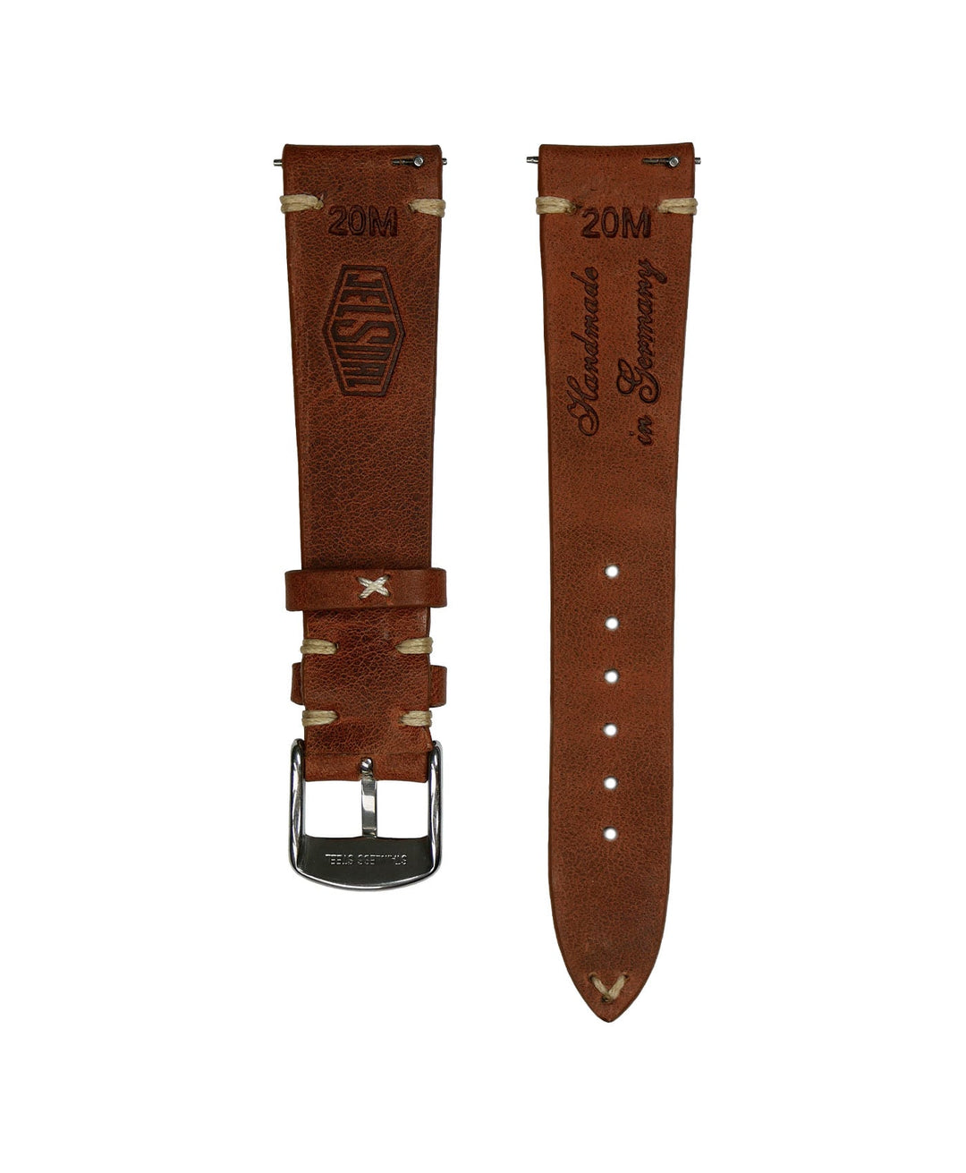 Vintage Leather Watch Strap - Brown
