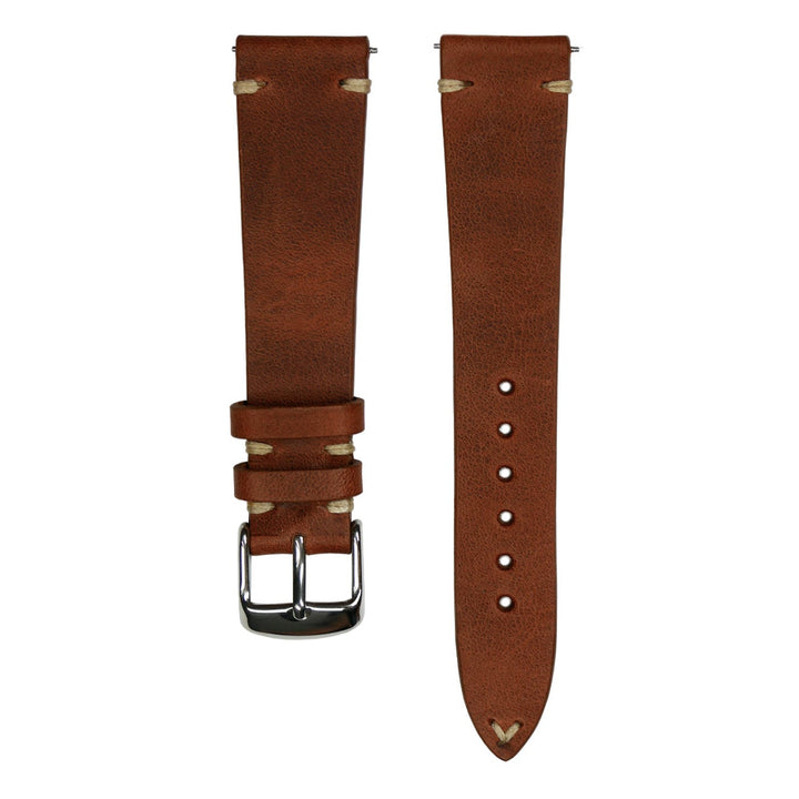 Vintage Leather Watch Strap - Brown