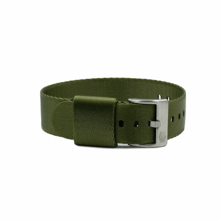 Vintage Military Single Pass Nylon Watch Strap – Military Green