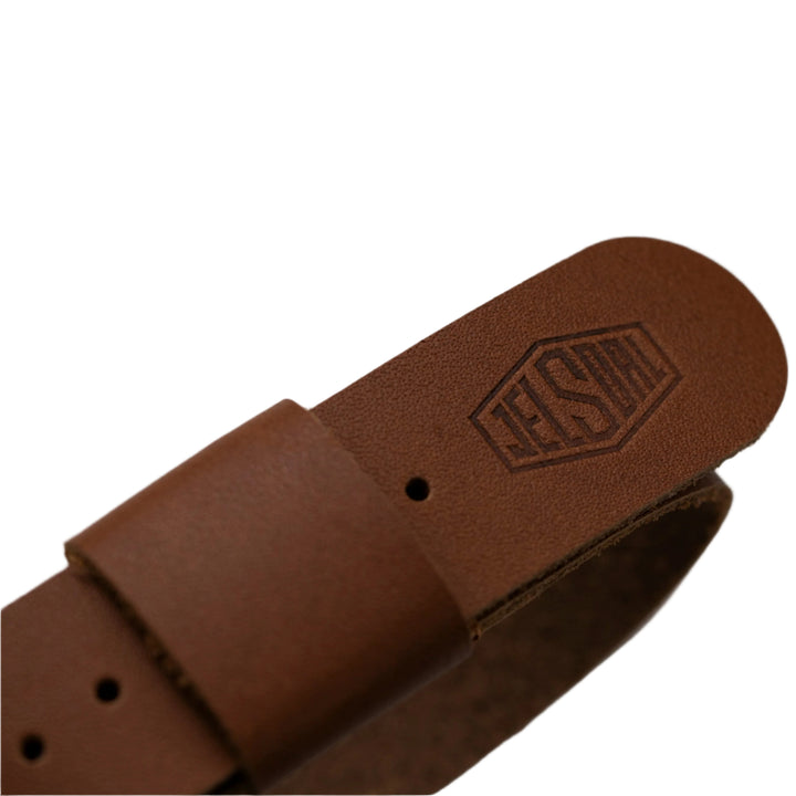 Vintage Military Single Pass Leather Watch Strap – Brown