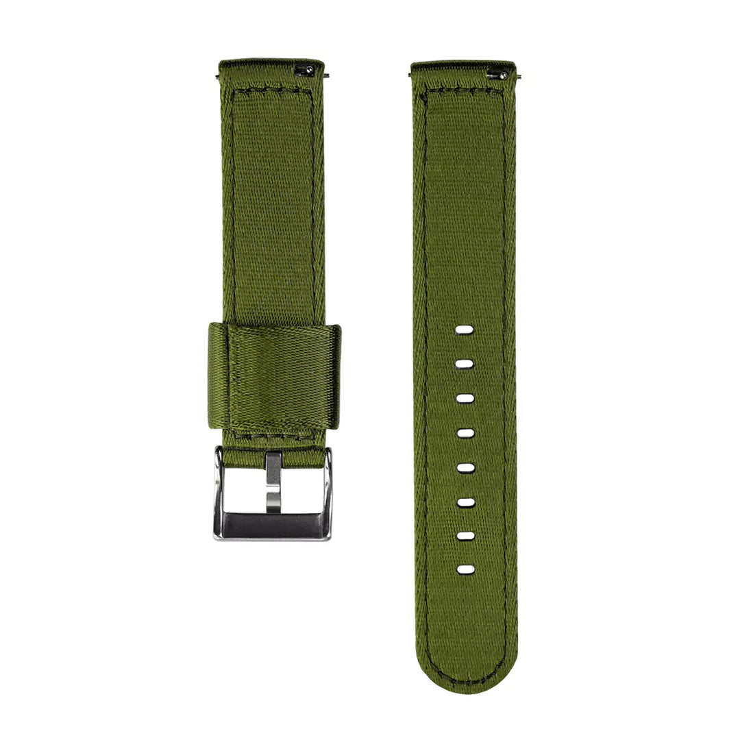 Vintage Military Two-Piece Nylon Watch Strap – Green