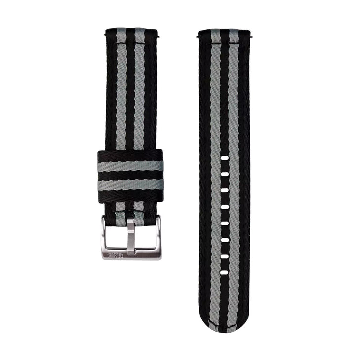 Vintage Military Two-Piece Nylon Watch Strap – Black/Grey