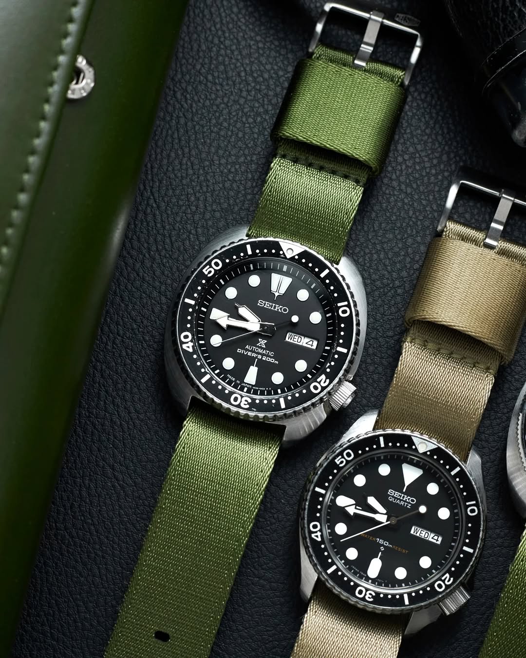 Vintage Military Single Pass Nylon Watch Strap – Military Green