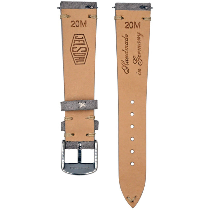 Vintage Suede Watch Strap - Grey