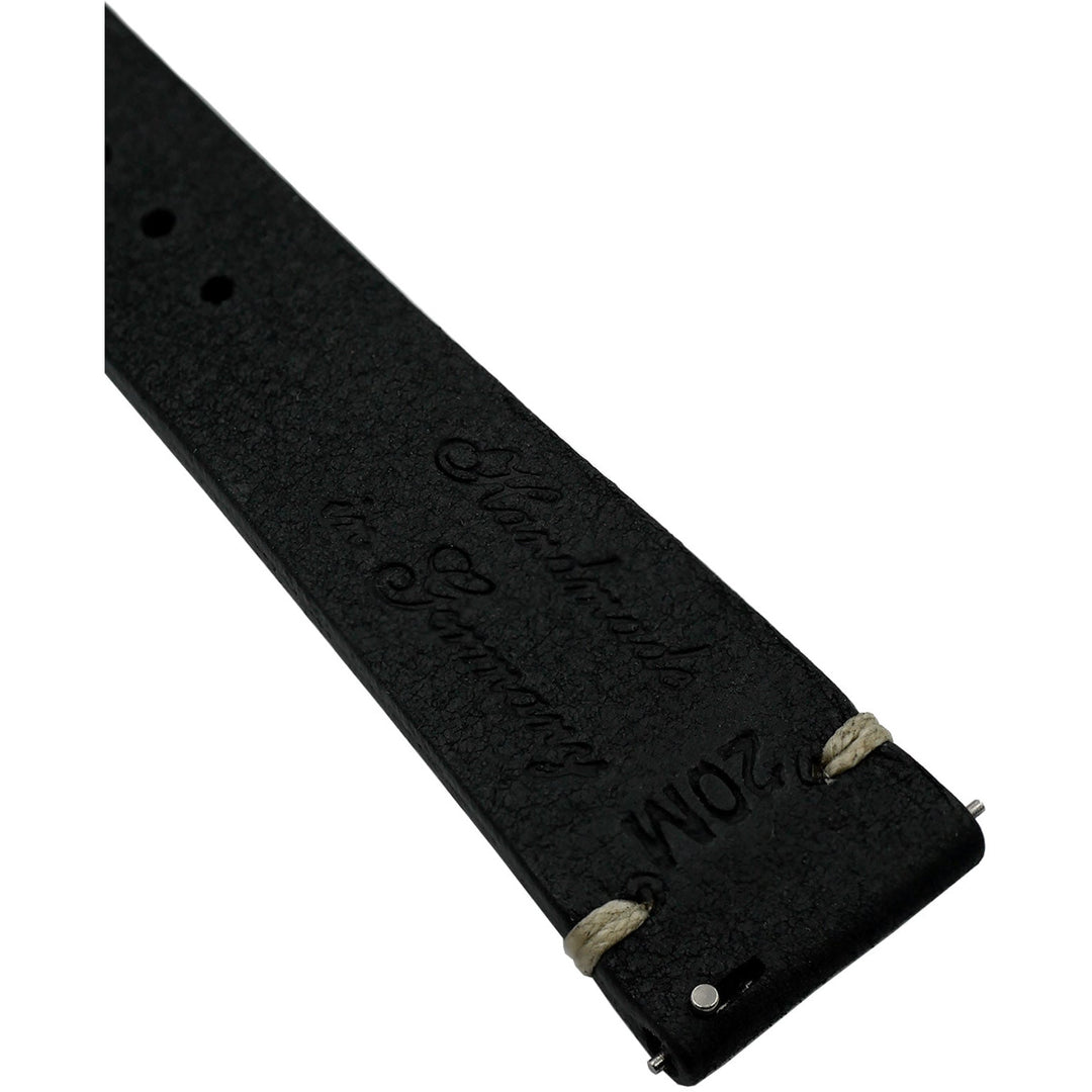 Vintage Leather Watch Strap - Black